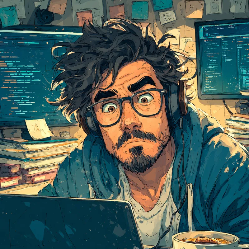 Rafael Oliveira at his desk with code on screen — Brazilian student developer who found a way to pay less for the tools he needs